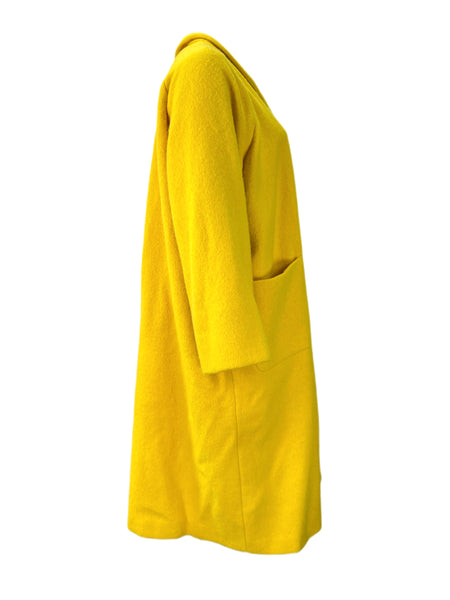 Marina Rinaldi Women's Yellow Temperie Wool Coat NWT