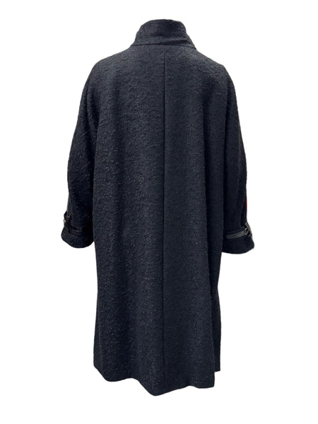 Marina Rinaldi Women's Black Tempo Button Closure Coat NWT