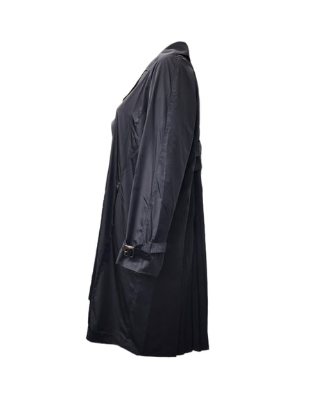 Marina Rinaldi Women's Black Tennis Button Closure Rain Coat NWT