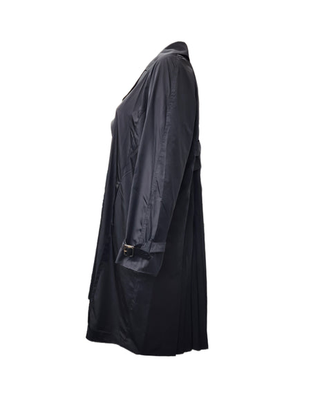 Marina Rinaldi Women's Black Tennis Button Closure Rain Coat NWT