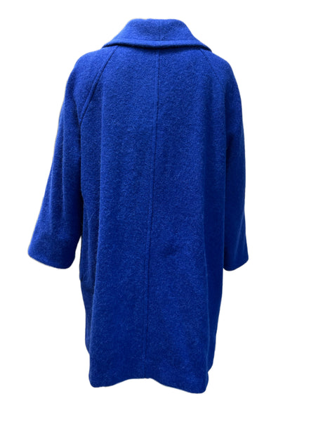 Marina Rinaldi Women's Blue Terminal Alpaca Blended Coat NWT