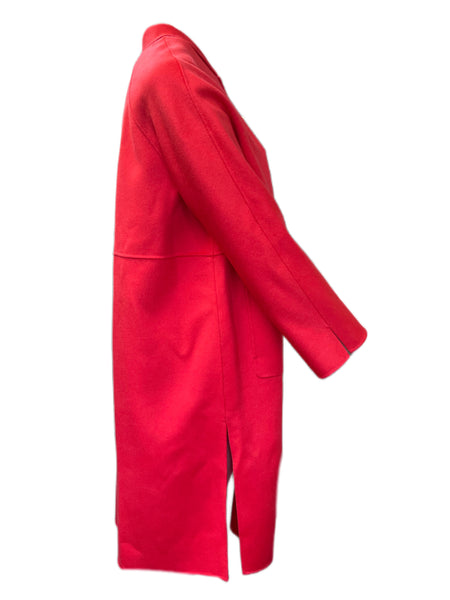 Marina Rinaldi Women's Red Terra Virgin Wool Blend Coat Size 20W/29 NWT