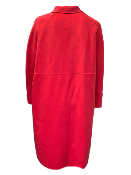 Marina Rinaldi Women's Red Terra Virgin Wool Blend Coat Size 20W/29 NWT