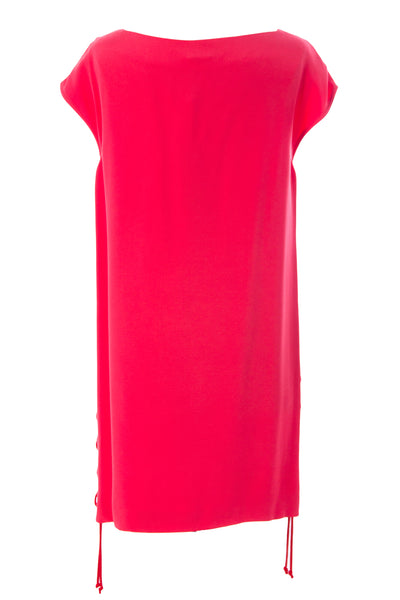 REBECCA MINKOFF Women's Mustang Red Side-Tie Shift Terri Dress Sz 4 $328 NWT