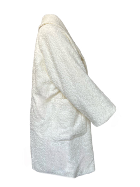 Marina Rinaldi Women's White Terzetto Open Front Coat NWT