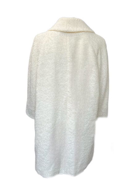 Marina Rinaldi Women's White Terzetto Open Front Coat NWT