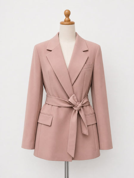 Max Mara Women's Pink Teso Belted Jacket NWT