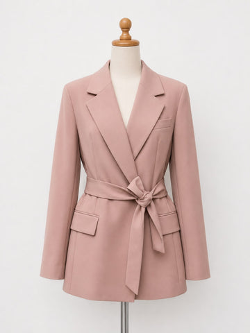 Max Mara Women's Pink Teso Belted Jacket NWT