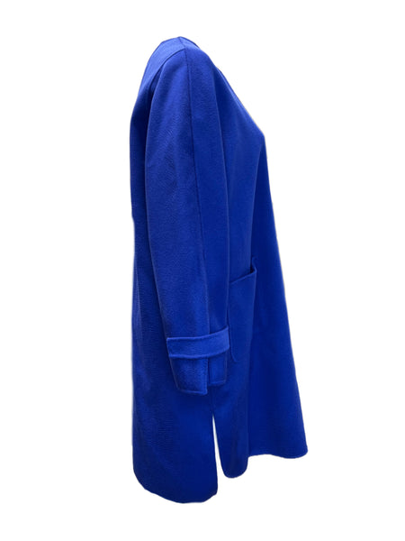 Marina Rinaldi Women's Blue Tetiana Button Closure Coat NWT