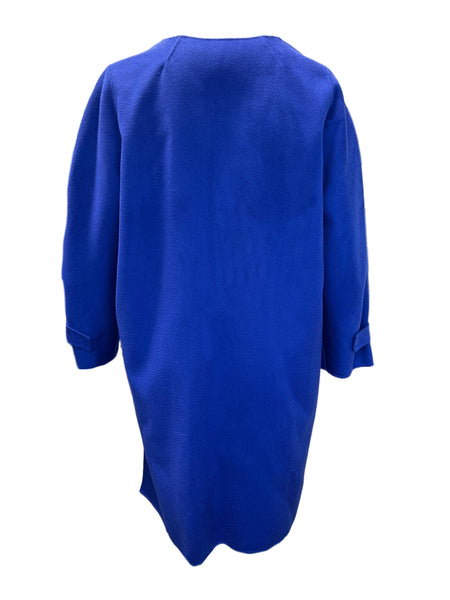 Marina Rinaldi Women's Blue Tetiana Button Closure Coat NWT