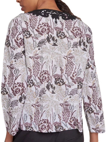 ROBERTA ROLLER RABBIT Women's Plum Thao Frances Top $135 NEW