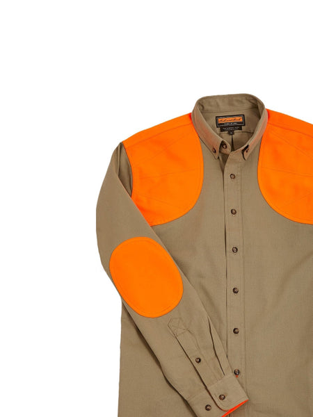 BALL AND BUCK Men's Tan/Blaze The Hunters Shirt Field Grade $158 NWOT