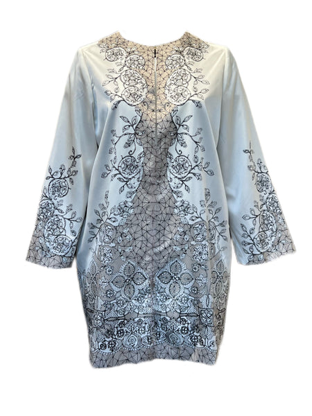 Marina Rinaldi Women's Ivory Tigrotto Duster Jacket NWT