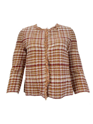 Max Mara Women's Ochre Tilly Cropped Tweed Jacket NWT