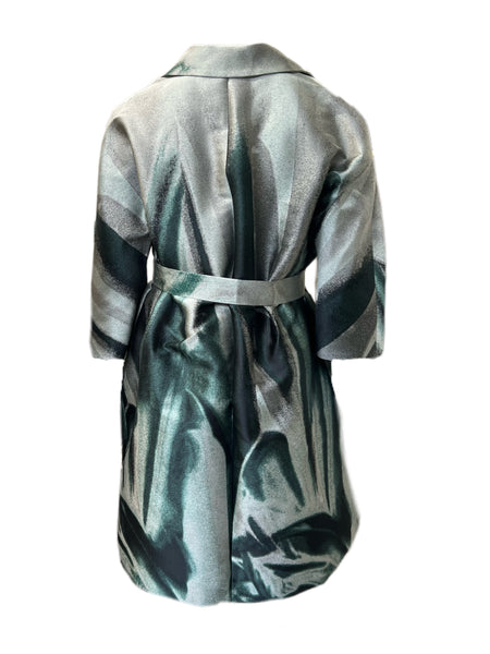 Marina Rinaldi Women's Green Timer Button Closure Coat Size 18W/27 NWT