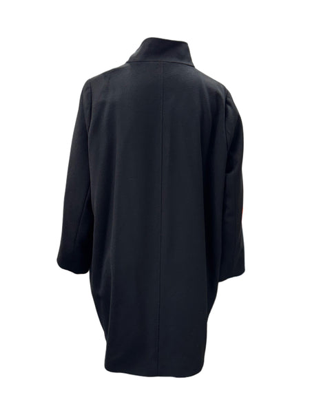 Marina Rinaldi Women's Black Tiziana Button Closure Coat NWT