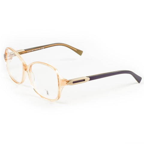 Tod's Oversized Eyeglass Frames TO5017 55mm Transparent Peach/Violet