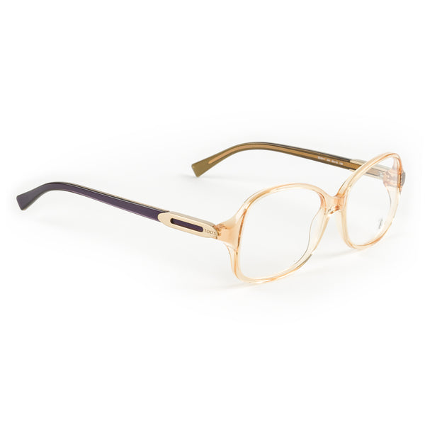Tod's Oversized Eyeglass Frames TO5017 55mm Transparent Peach/Violet