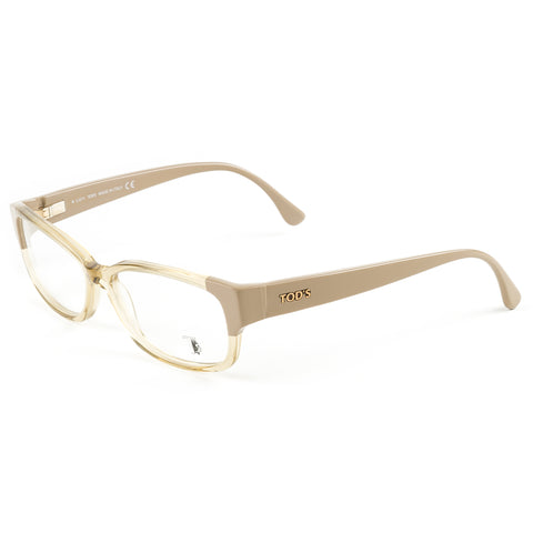 Tod's Rectangular Eyeglass Frames TO5037 55mm Transparent Champagne
