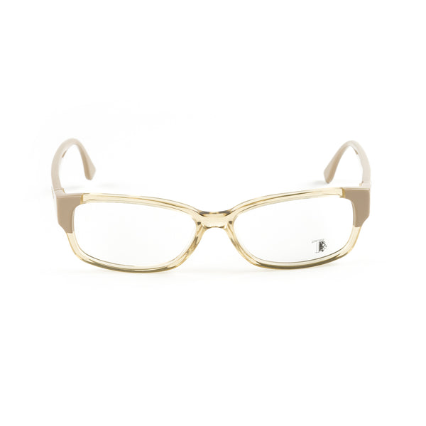 Tod's Rectangular Eyeglass Frames TO5037 55mm Transparent Champagne