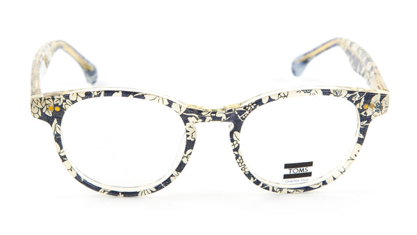 Tom's Country Houla/Pop Blue Round Wesley Eyeglass Frames 50mm $149.95 NEW