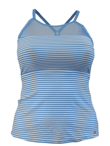 BEACH HOUSE Women's Blue Exhilarate Inspire Swim Tank Top #69074 10 NWT