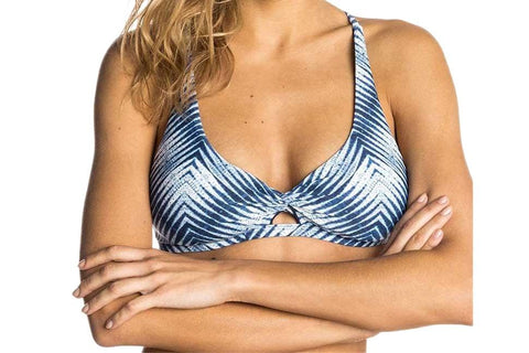 RIP CURL Women's Blue Last Light Bralette Racerback Swim Top #GSIZR3 Small NWT