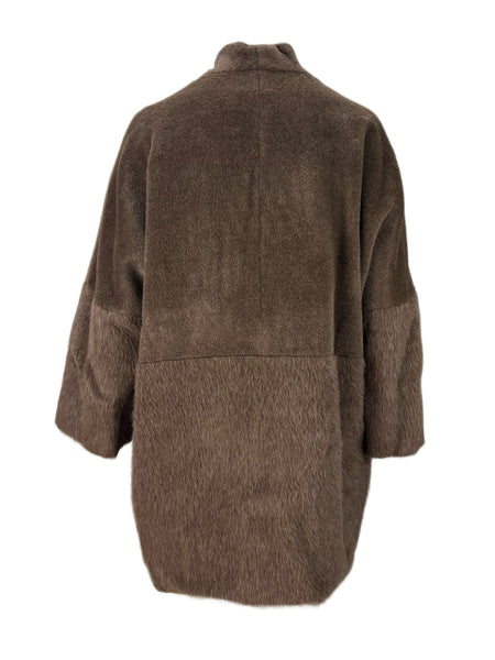 Marina Rinaldi Women's Brown Torre Insulated Scarf Coat NWT