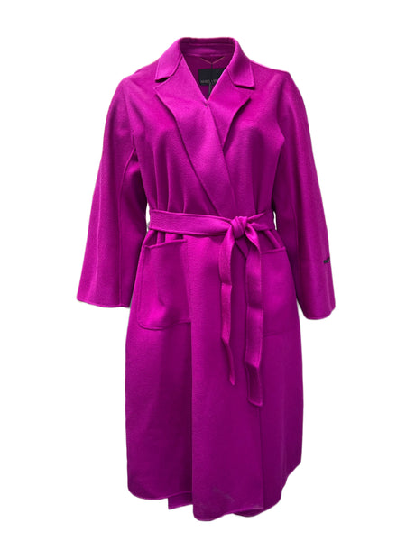 Marina Rinaldi Women's Purple Toscana Wool Coat NWT