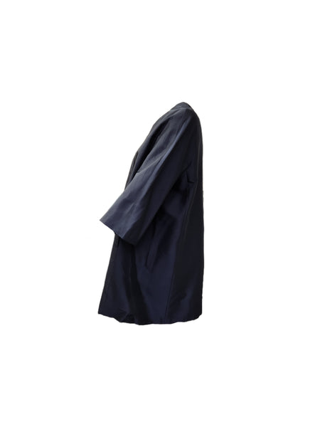 Marina Rinaldi Women's Navy Trattino Hooks Closure Jacket Size 24W/33 NWT