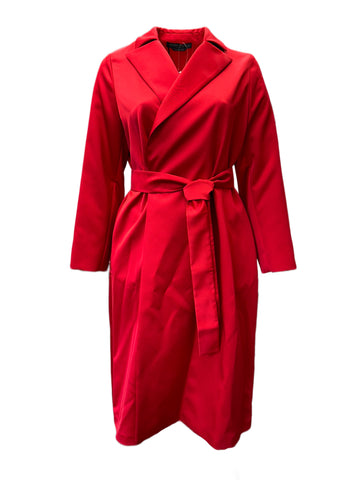Marina Rinaldi Women's Red Trionfo Open Front Jacket NWT