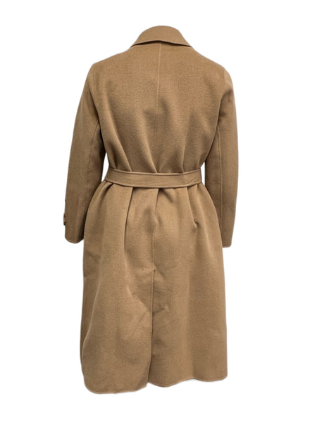 Marina Rinaldi Women's Camel Trionfo Belted Wool Coat NWT