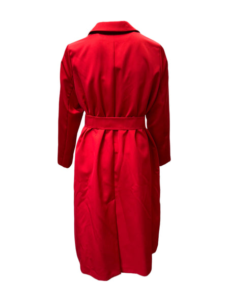 Marina Rinaldi Women's Red Trionfo Open Front Jacket NWT