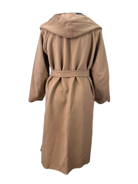 Marina Rinaldi Women's Navy Tropea Reversible Hooded Wrap Coat NWT