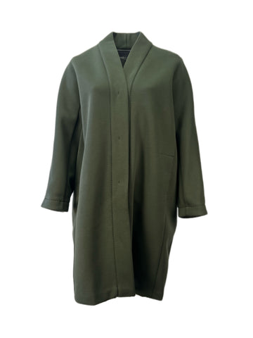 Marina Rinaldi Women's Dark Green Tropico Jersey Coat NWT
