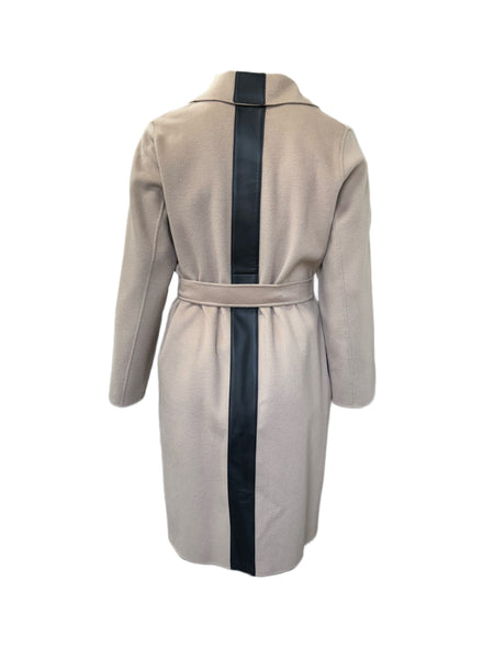 Marina Rinaldi Women's Beige Trousse Belted Coat NWT