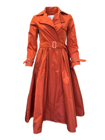 Max Mara Women's Orange Tubinga Welt Pockets Over Coat Size 0 NWT