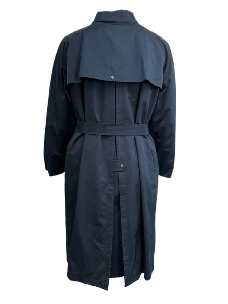 Marina Rinaldi Women's Navy Tulipano Cotton Blended Trench Coat Size NWT