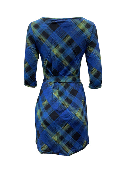 Leota Women's Blue Tundra Streight Stretchy Mini Dress #2073a Small NWT