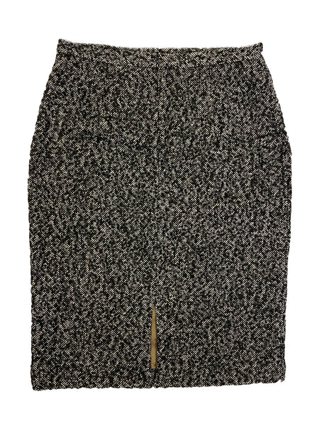 Hanley Mellon Women's Tweed Peg Skirt 10 Black Toast