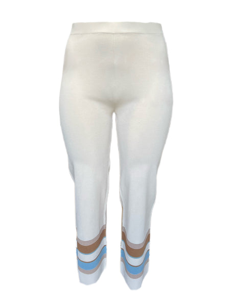 Marina Rinaldi Women's Sand Ubicare Knitted Pants Size M NWT