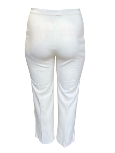 Marina Rinaldi Women's White Udienza Virgin Wool Pants NWT