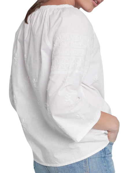 ROBERTA ROLLER RABBIT Women's White Ulli Top $145 NEW
