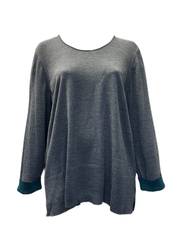 Marina Rinaldi Women's Grey Uma Knitted Sweater NWT