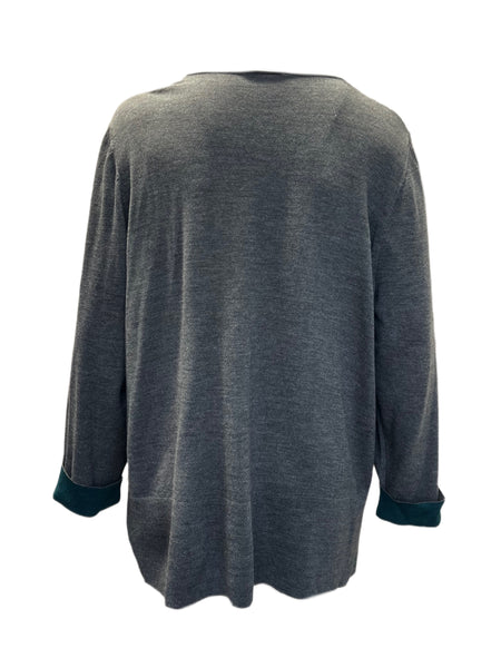 Marina Rinaldi Women's Grey Uma Knitted Sweater NWT