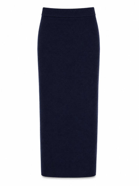 Max Mara Women's Navy Umbria Pullover Staight Skirt NWT