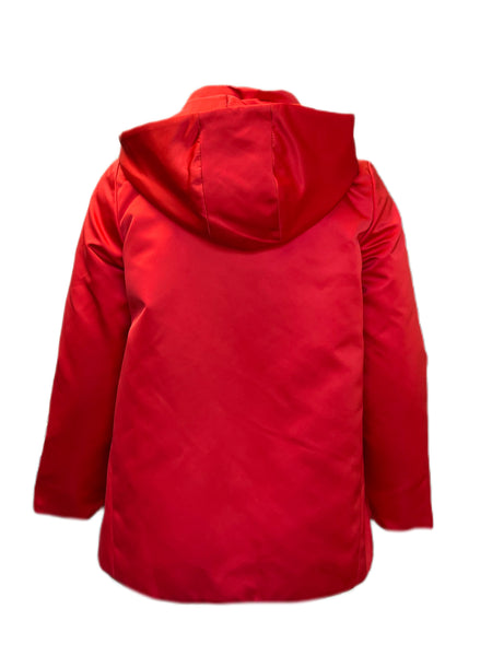 Marina Rinaldi Women's Red Uno Hooded Jacket Size 12W/21 NWT