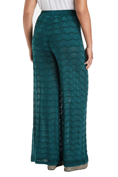 MARINA RINALDI Women's Teal Urlo Palazzo Pants $535 NWT