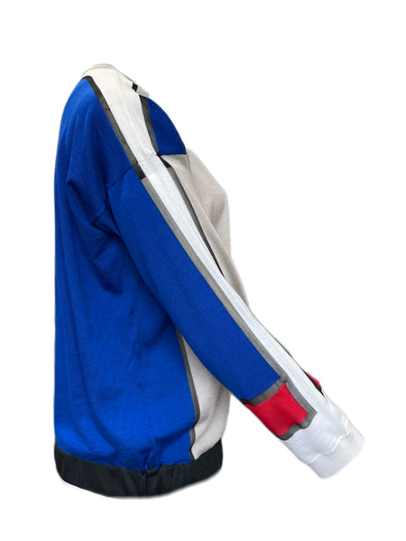 Marina Rinaldi Women's Blue Utile Knitted Long Sleeves Sweater Size XL NWT