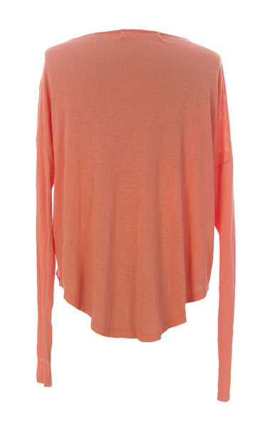 VELVET by Graham & Spencer Women's Orange Long Sleeve Hi-Low Blouse $88 NEW